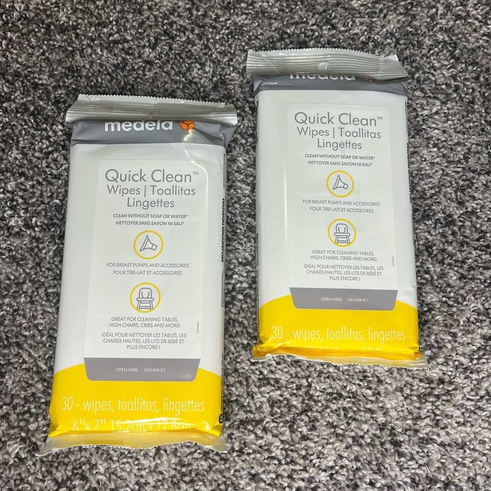 2 Packs of Medela Quick Clean Wipes